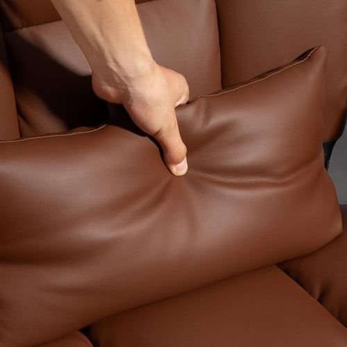 Executive Office Chair with Footrest and Lumbar Support, PU Leather